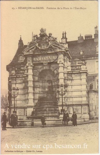 25 Besançon-les-Bains - Fontaine de la place de l'Etat Major
Ch. Leroux