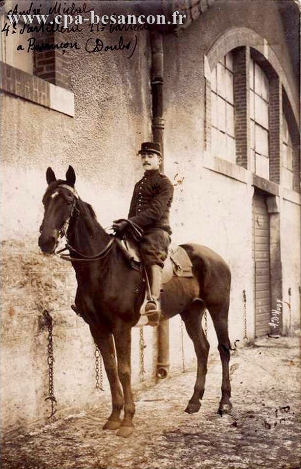 André Michel - 4e d'artillerie - 11e batterie à Besançon (Doubs) - 21 février 1914
