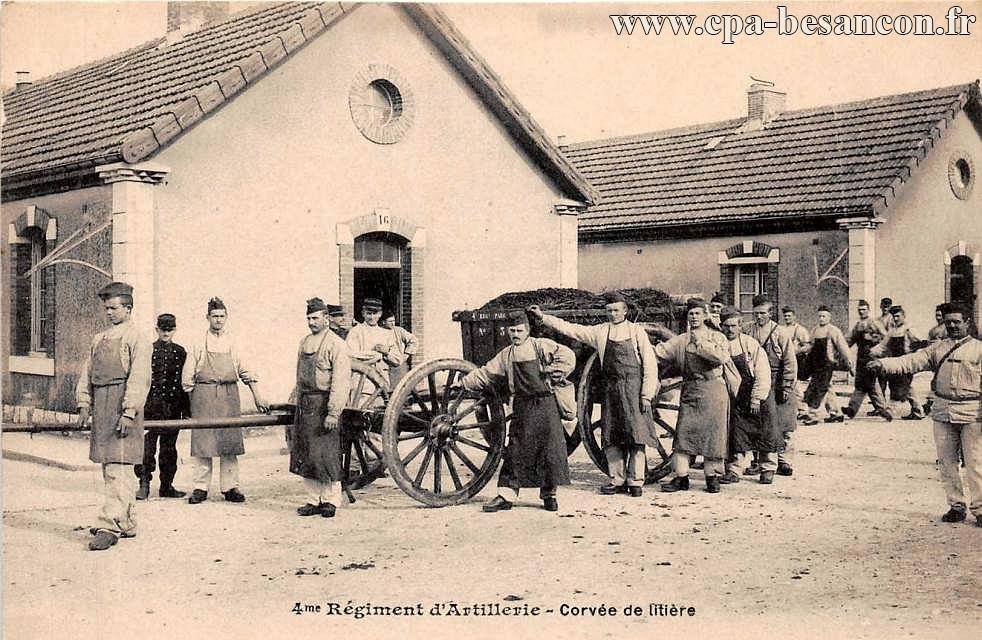 4me Régiment d'Artillerie - Corvée de litière