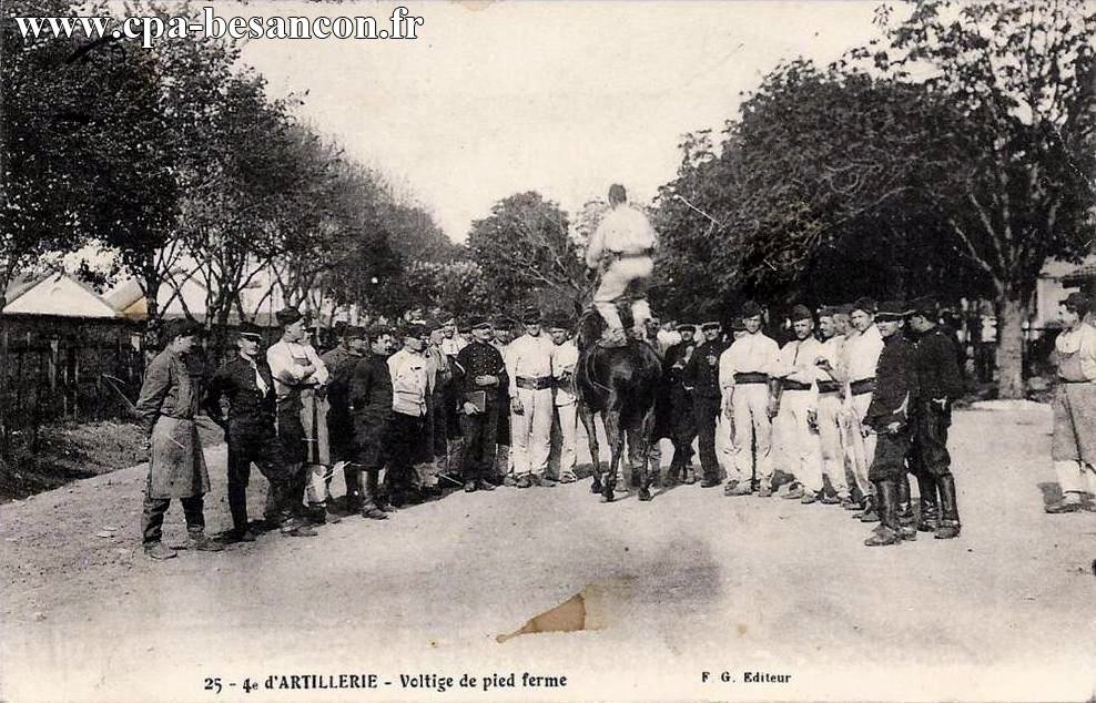25 - 4e d'ARTILLERIE - Voltige de pied ferme