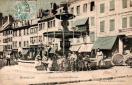 Carte postale ancienne - Besançon Place et Fontaine Bacchus