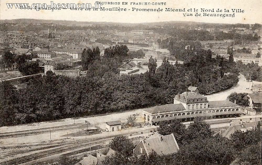 EXCURSION EN FRANCHE-COMTÉ - 885. Besançon - Gare de la Mouillère - Promenade Micaud et le Nord de la Ville - Vus de Beauregard