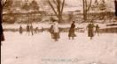 Carte postale ancienne - Besançon - Patinage sur le Doubs - 1912