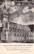 Carte postale ancienne - Projet de l’Église : SAINTE JEANNE d'ARC à BESANÇON - E...