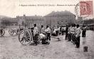 Carte postale ancienne Besançon - Bauer, Marchet et Cie - 5e Régiment d'Artillerie, BESANÇON (Doubs) - Manoeuvre de la pièce de 75 m/m