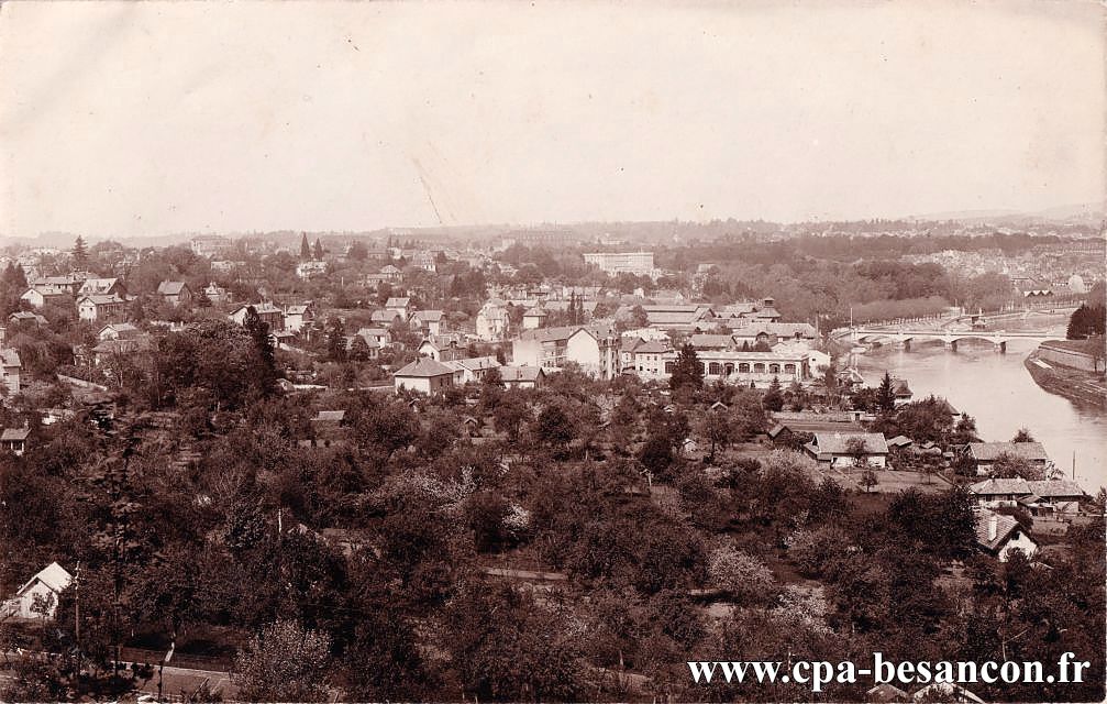 Besançon vue sur la ville et le doubs depuis chaudanne