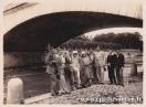 Carte postale ancienne - Pont Canot - La colonie hongroise de Besançon - 14 juil...