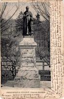 Carte postale ancienne - PENSIONNAT St-VINCENT, Chaprais-Besançon. Statue de St-...