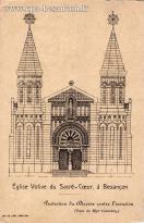 Carte postale ancienne - Église Votive du Sacré-Cœur, à Besançon - Protection du...