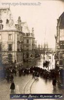 Carte postale ancienne Besançon - L. BÉVALOT - Hôtel des Bains - 21 janvier 1910