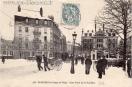 Carte postale ancienne - 728 - BESANÇON en Temps de Neige - Rond Point de la Mou...