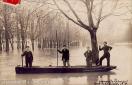 Carte postale ancienne - BESANCON - Promenade Chamars - Crue du 21 janvier 1910