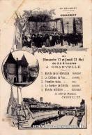 Carte postale ancienne - 60e RÉGIMENT D'INFANTERIE CONCERT - Programme des Diman...