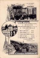 Carte postale ancienne - 60e RÉGIMENT D'INFANTERIE CONCERT - Programme - Dimanch...