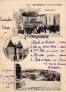 Carte postale ancienne - 60me RÉGIMENT D'INFANTERIE CONCERT - Programme - Dimanc...
