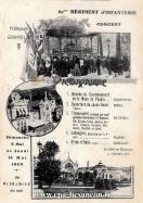 Carte postale ancienne - 60me RÉGIMENT D'INFANTERIE CONCERT - Programme - Dimanc...