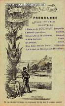 Carte postale ancienne - MUSIQUE DE L'ÉCOLE D'ARTILLERIE DU 7e CORPS - Programme...