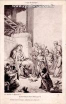 Carte postale ancienne - "La Crèche" - IIe Acte - Scène I - Adorations des Berge...