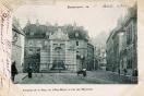 Carte postale ancienne - Besançon - Fontaine de la Place de l'Etat-Major et rue ...
