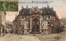 Carte postale ancienne - 38 BESANÇON - Fontaine et Place de l'État-Major