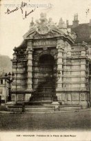 Carte postale ancienne - 494 - BESANÇON - Fontaine de la Place de l'Etat-Major