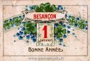 Carte postale ancienne - BESANÇON 1 Janvier BONNE ANNÉE