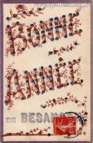 Carte postale ancienne Besançon - V.P.F - BONNE ANNÉE DE BESANÇON