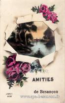 Carte postale ancienne Besançon - ABC - 3129 - AMITIÉS de Besançon