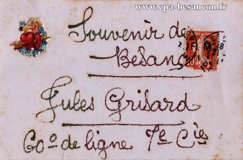 Souvenir de besançon jules grisard 60e de ligne 7e cie