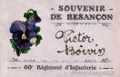 Carte postale ancienne - SOUVENIR DE BESANÇON - Victor Boivin - 60e Régiment d'I...