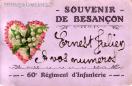 Carte postale ancienne - SOUVENIR DE BESANÇON - Ernest Julien - 60e Régiment d'I...