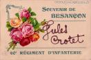 Carte postale ancienne - SOUVENIR DE BESANÇON - Jules Crotet - 60e Régiment d'In...