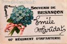 Carte postale ancienne - SOUVENIR DE BESANÇON - Emile Maridat - 60e Régiment d'I...