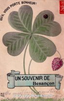 Carte postale ancienne Besançon - M F Paris - UN SOUVENIR DE...Besançon QU'IL VOUS PORTE BONHEUR !