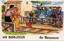 Carte postale ancienne - UN BONJOUR de Besançon