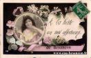 Carte postale ancienne - A la hâte un mot affectueux de Besançon