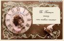 Carte postale ancienne - A TOUTE HEURE BONHEUR - De Besançon recevez mon meilleu...