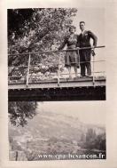 Carte postale ancienne - BESANÇON - "Petit pont de Chamars" à la Gare d'Eau