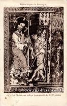 Carte postale ancienne Besançon - LR - Bibliothèque de Besançon - 16 - Le Christ aux enfers (manuscrit du XIIIe siècle)