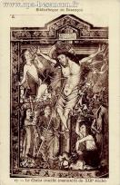 Carte postale ancienne - Bibliothèque de Besançon - 17. - Le Christ crucifié (ma...