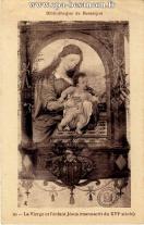 Carte postale ancienne - Bibliothèque de Besançon - 20 - La Vierge et l'enfant J...