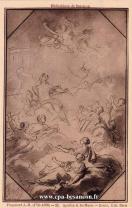 Carte postale ancienne - Bibliothèque de Besançon - 22. Apollon et les Muses - D...
