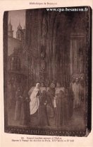 Carte postale ancienne - Bibliothèque de Besançon - 29. Convoi funèbre entrant à...