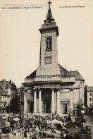 Carte postale ancienne - 364 - BESANÇON - L'Eglise St-Pierre et le Marché aux Fl...