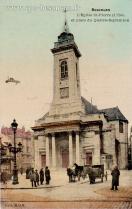 Carte postale ancienne Besançon - M.G.B. - Besançon - L'Eglise St-Pierre (1784) et place du Quatre-Septembre