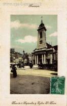 Carte postale ancienne - Besançon - Place du 4 Septembre &amp; Eglise St-Pierre