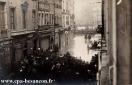 Carte postale ancienne Besançon - Mauvillier - BESANÇON - Inondations dans le bas de la Grande rue - Janvier 1910
