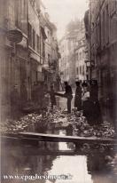 Carte postale ancienne - Besançon - Les inondations de Janvier 1910 - Rue Claude...