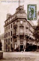 Carte postale ancienne - Grande BRASSERIE VIENNOISE - Place Granvelle et Rue Mai...