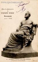 Carte postale ancienne Besançon - D. & M. - Fêtes du Centenaire de VICTOR HUGO - Besançon - Aout 1902 - N1. - BESANÇON - Statue de VICTOR HUGO par le sculpteur bisontin Becquet